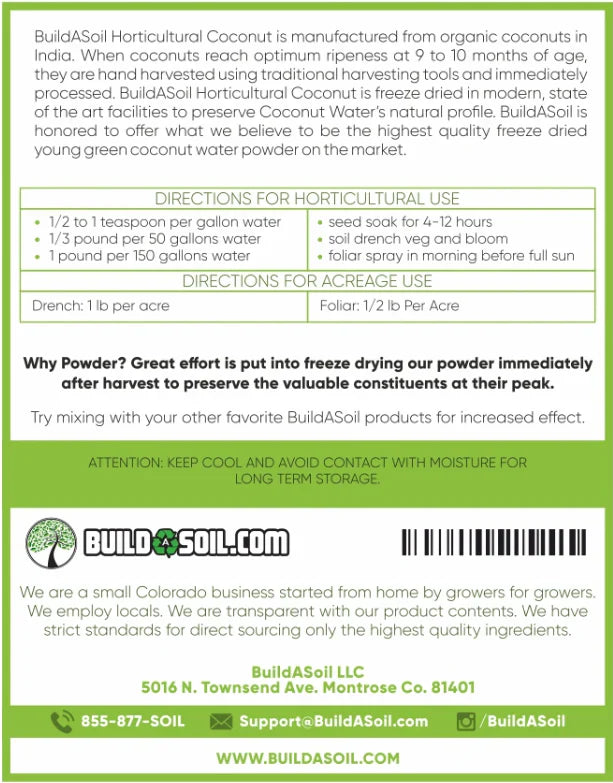 Coconut Water Powder - Raw Freeze Dried Organic