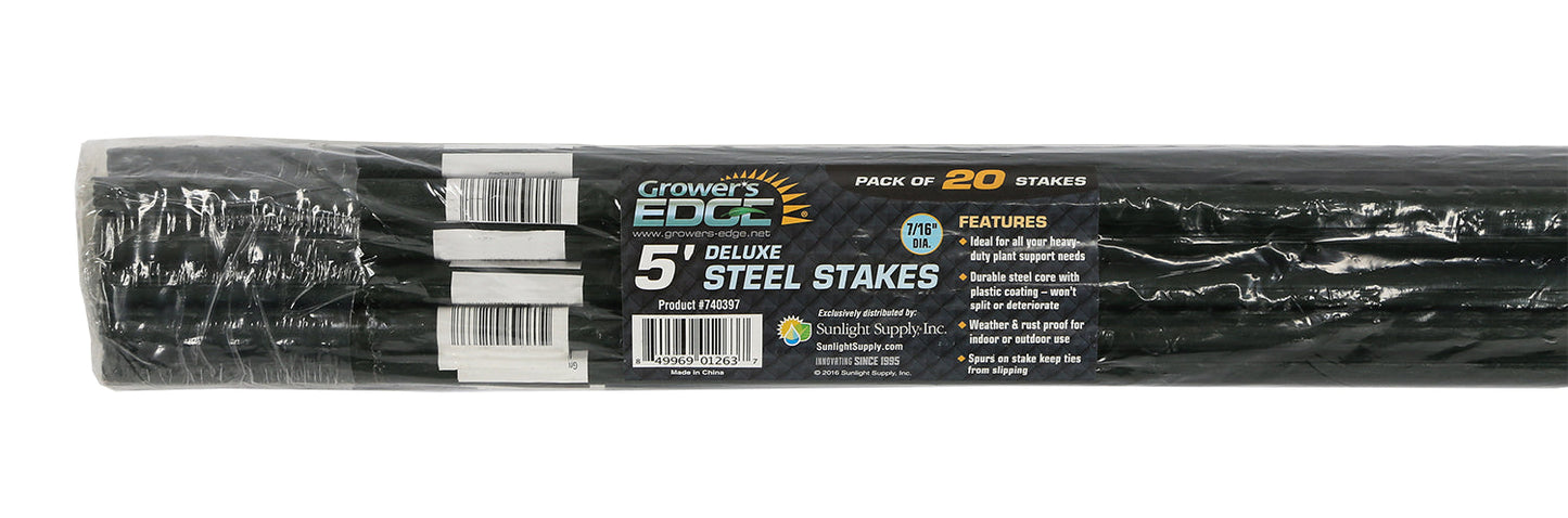 Grower's Edge Deluxe Steel Stake 7/16 Inch Diameter 5 Feet