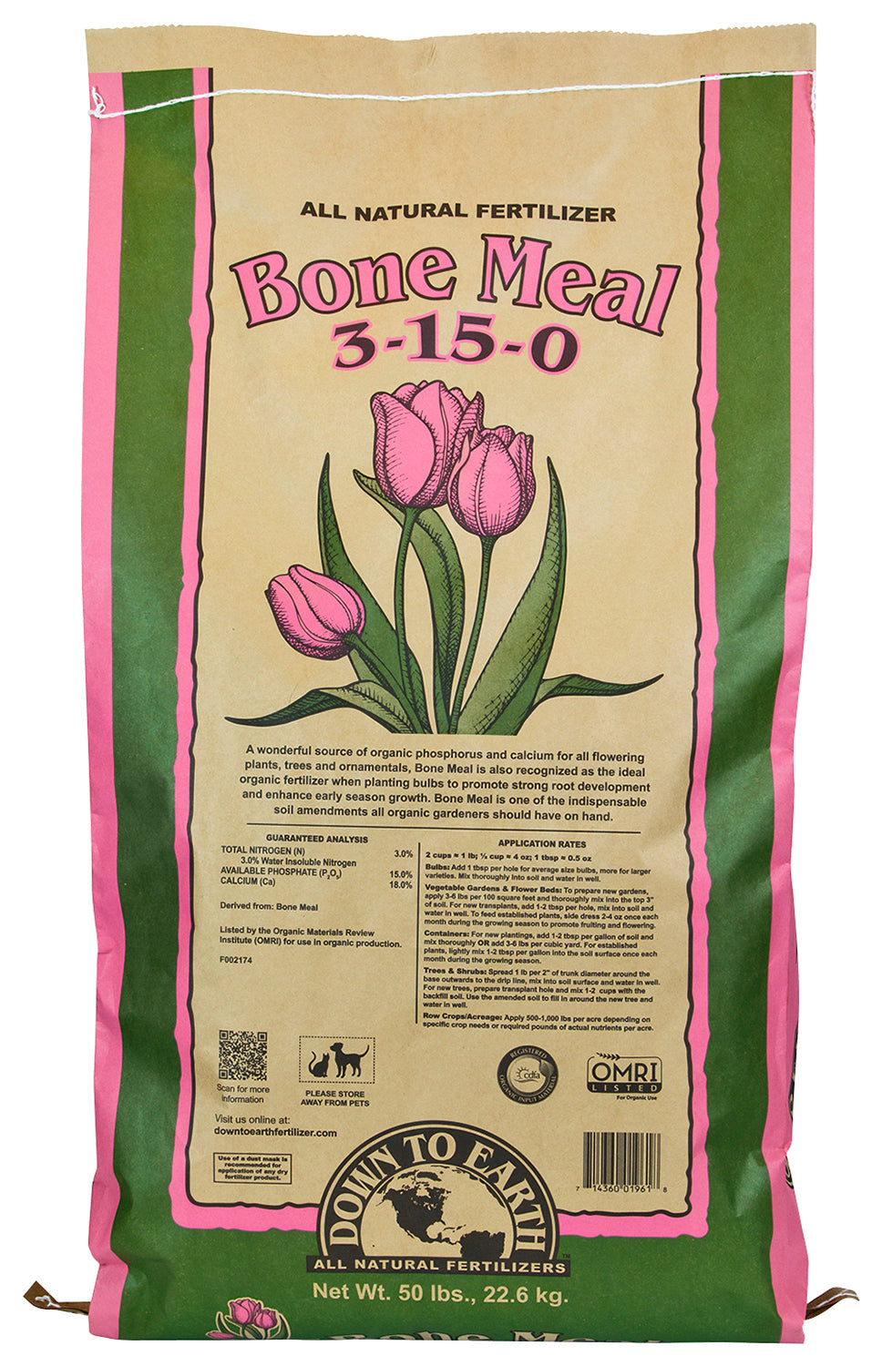 Down To Earth Bone Meal 50 Pound