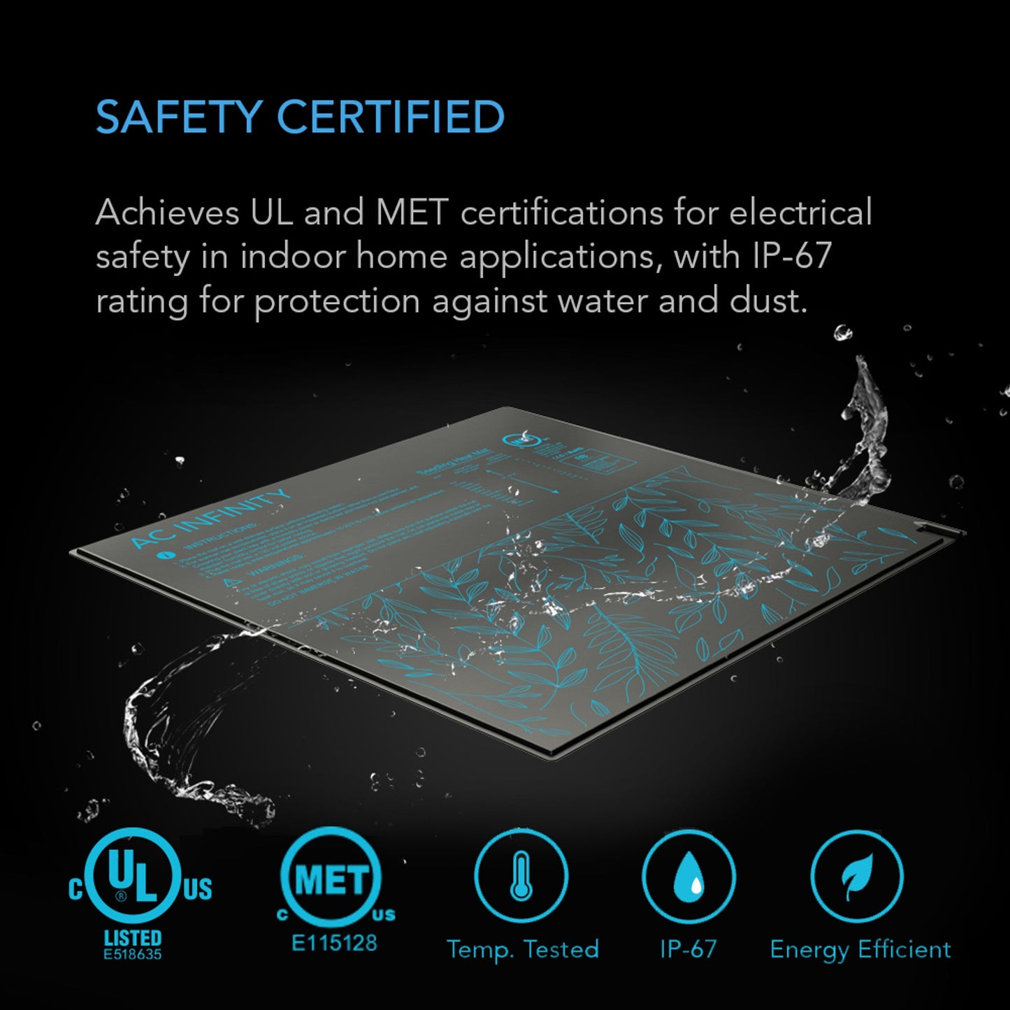 AC Infinity SUNCORE S3, SEEDLING HEAT MAT WITH HEAT CONTROLLER