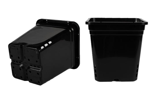 SunPack Square Pot Black 12 Inch x 12 Inch x 12 Inch Tall