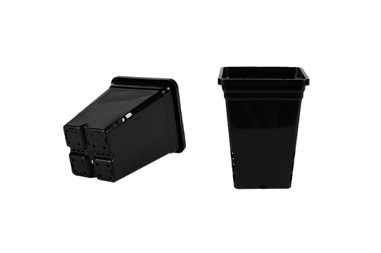 SunPack Square Pot Black 7 Inch x 7 Inch x 9 Inch Tall
