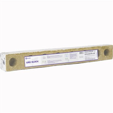 Grodan Gro-Block Improved / GR4 3x3x2.6 w/ Hole (Unwrapped Sleeve of 8)