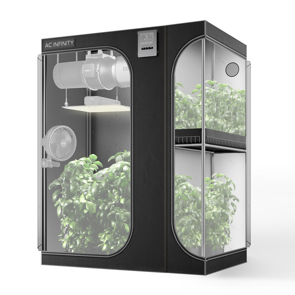 AC Infinity CLOUDLAB 864D, 2-IN-1 ADVANCE GROW TENT 5X4, 2000D MYLAR CANVAS, 60" X 48" X 80"