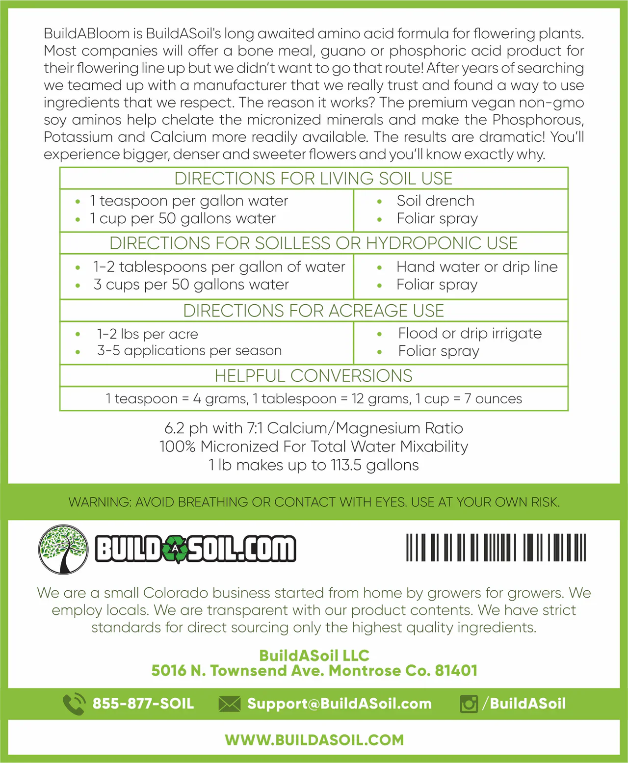 BuildASoil BuildABloom - Amino Chelated Bloom Booster