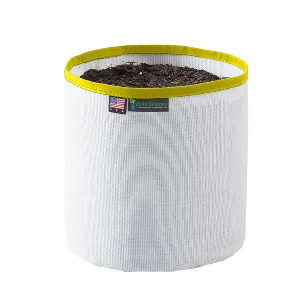 Rain Science Grow Bag White 2 Gallon Trim Color Yellow