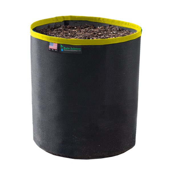 Rain Science Grow Bag Black 5 Gallon Trim Color Yellow