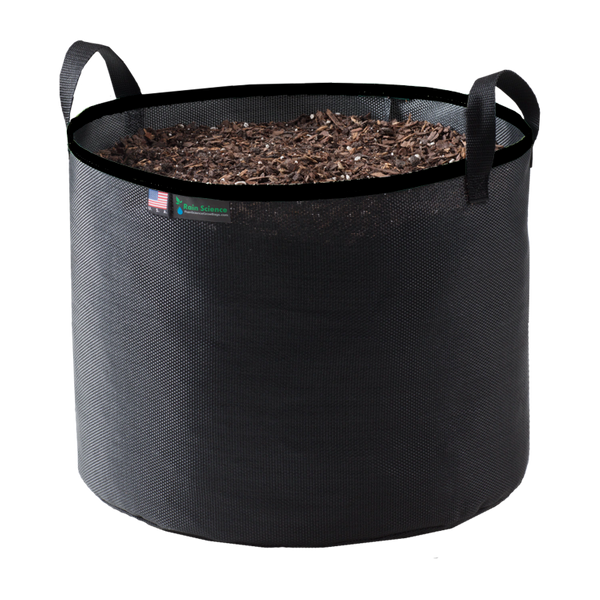 Rain Science Grow Bag Black 15 Gallon  Trim Color Black